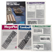 AST Research Brochure Lot MegaPlus ComboPlus Card MP MD WW Add-On IBM 1982 VTG