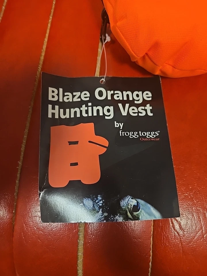 Chaleco de caza Frogg Togg Blaze naranja todos los tamaños se pliega en bolsa Foto 2 de 4