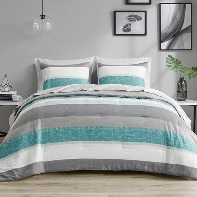 Essentials King Comforter Set, Bed in A Bag Comforter & Sheet Set, Modern Casual