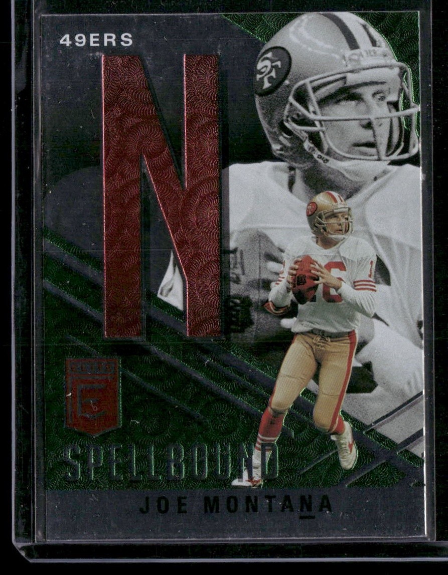 Joe Montana 2021 Donruss Elite #S-N Spellbound Green Near Mint or Better