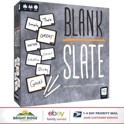 Blank Slate Board Game for All Ages, Improve Communication & Critical Thinking