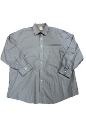 Brooks Brothers Shirt Mens 17-33 White Blue Regent Fit Non Iron Check Supima