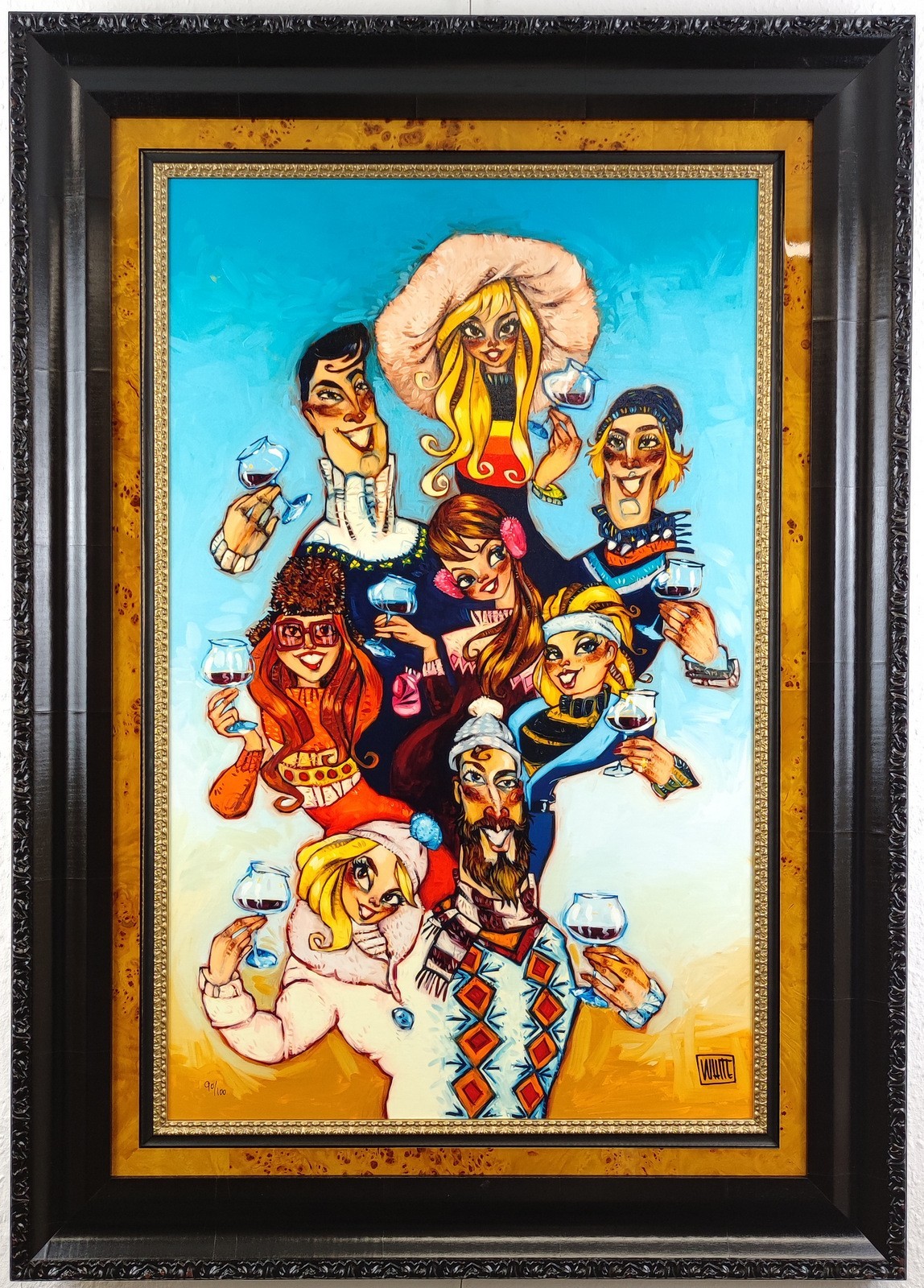 TODD WHITE "SKI HAUS" LIMITED EDITION CANVAS 90/100 £300 BELOW RECENT EBAY SALES