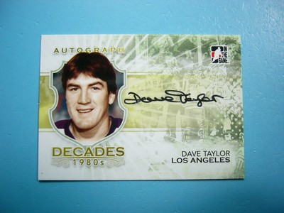2010/11 IN THE GAME DECADES NHL HOCKEY CARD #A-DT DAVE TAYLOR AUTO AUTOGRAPH ITG