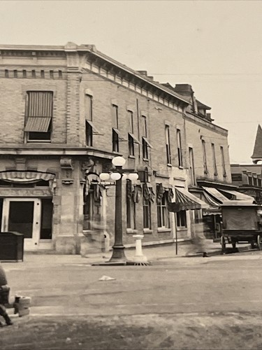Vintage RPPC Street Scene Henry Street Edgerton Wisconsin Stores Cars Buildings - Photo 12/15