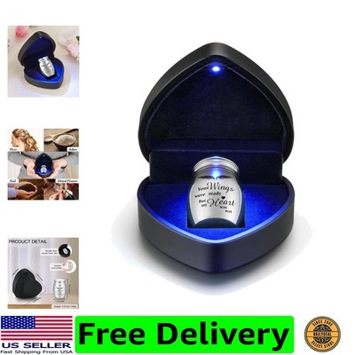 Small Urns for Human Ashes Keepsakes 1.57 Inches Mini Urn with Heart Box Crem...