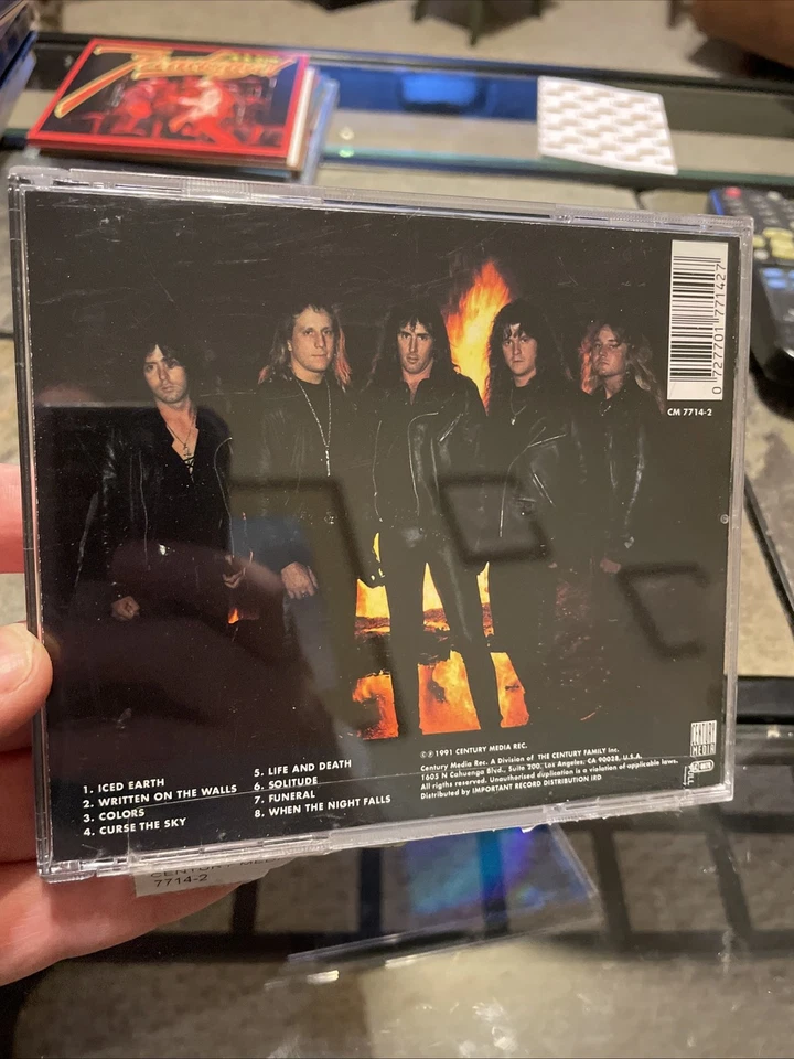 ICED EARTH s/t Self Titled Debut 1991  Century Media  CM 7714-2 Rare Metal Cd - Image 2 of 4