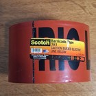 3M Scotch 303 Barricade Tape Red Caution Electric Line Buried Below 3" x 300'