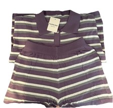 Crochet Short Set, 2 Piece, Size Medium, Purple, Great For Lounging