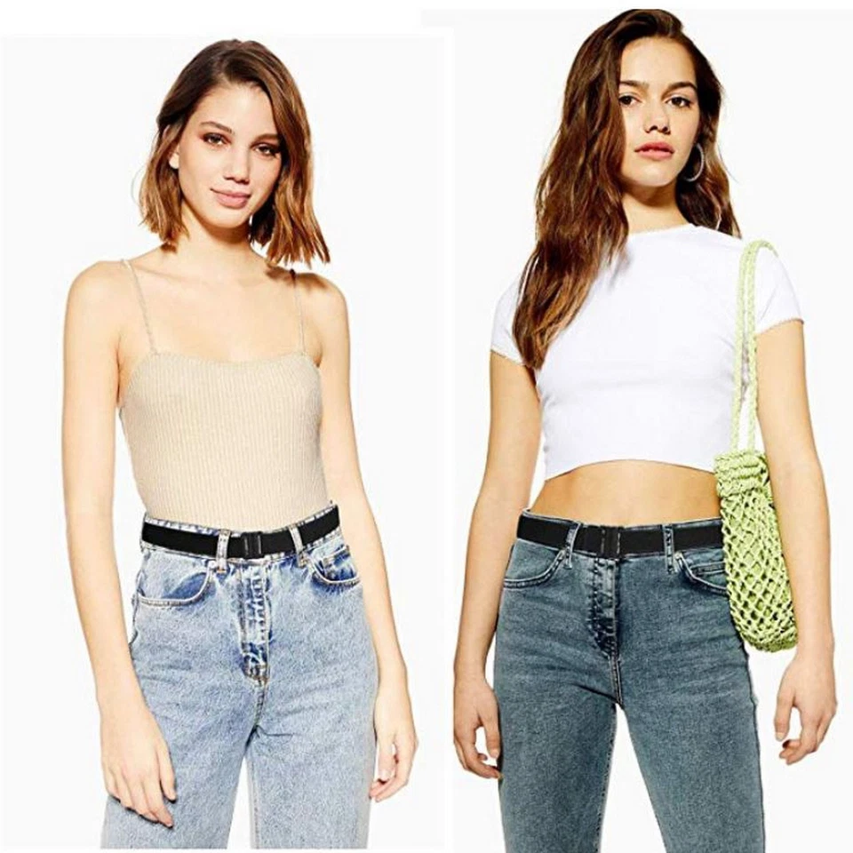 Elastic Womens Comfortable Invisible Belt for Jeans No Bulge Hassle Non-Slip - image 3 of 4