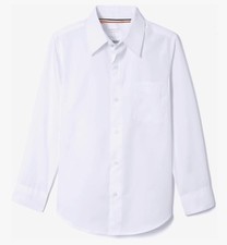 French Toast Boys' 16 Long Sleeve Dress Button Shirt School White NEW