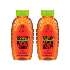 Nature Nate's 100% Pure Organic, Raw & Unfiltered Honey, 16 oz (2 Pack)