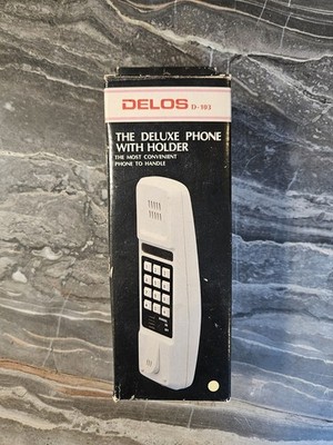 Vintage Delos D-103 Deluxe Corded Phone NEW Open Box NOS Landline Retro