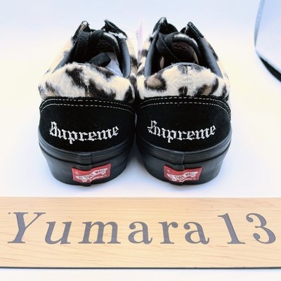 Supreme x Vans Leopard Old Skool 23FW 3colors Black Navy Orange