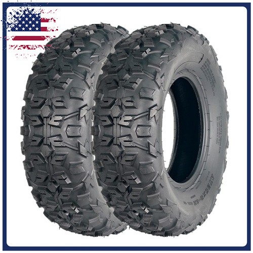 Pack of 2 Rubber ATV UTV Tires AT25X8-12 25X8X12 All Terrain ATV Tires 6PR