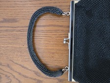 Black Beaded Evening Bag Vintage