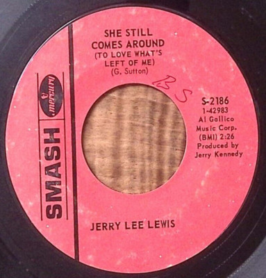 JERRY LEE LEWIS SLIPPING AROUND/SHE STILL COMES AROUND (...) VINYL 45 54-92