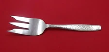 Swedish Modern by Allan Adler Sterling Silver Cold Meat Fork Heavily Hammered