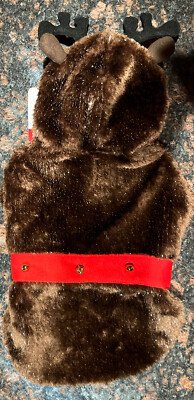 Christmas Halloween Reindeer Pet Dog Costume Daisy + Oliver Size Medium New