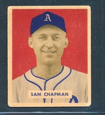 1949 Bowman #112 SAM CHAPMAN Philadelphia Athletics ~ VG to VG+