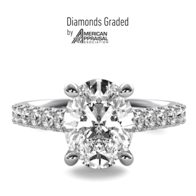 Certified 5.00 Carat H VS1 Oval Lab Grown Diamond Engagement Ring  