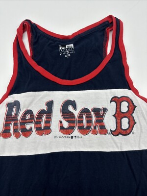 Boston Red Sox Tank Top Women Small Glitter Genuine Merchandise