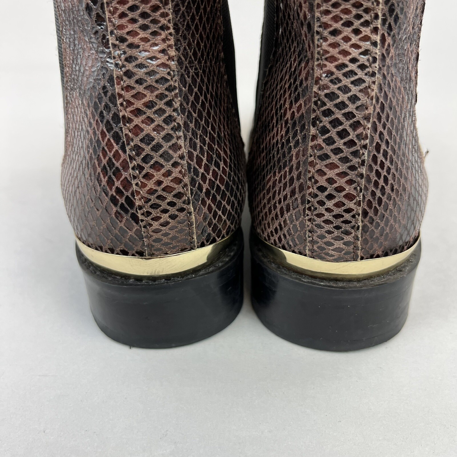 Office London Chelsea Brown Ankle Pull On Office Work Dress Boots Size