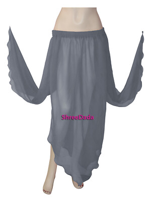 Chiffon 4 Petal Slits Skirts Belly Dance Costumes Panel Pixie Tribal Tinkerbell