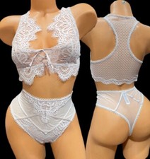 Victorias Secret DREAM ANGELS Set Bralette Crop Top Bra  Cheeky Panty Large