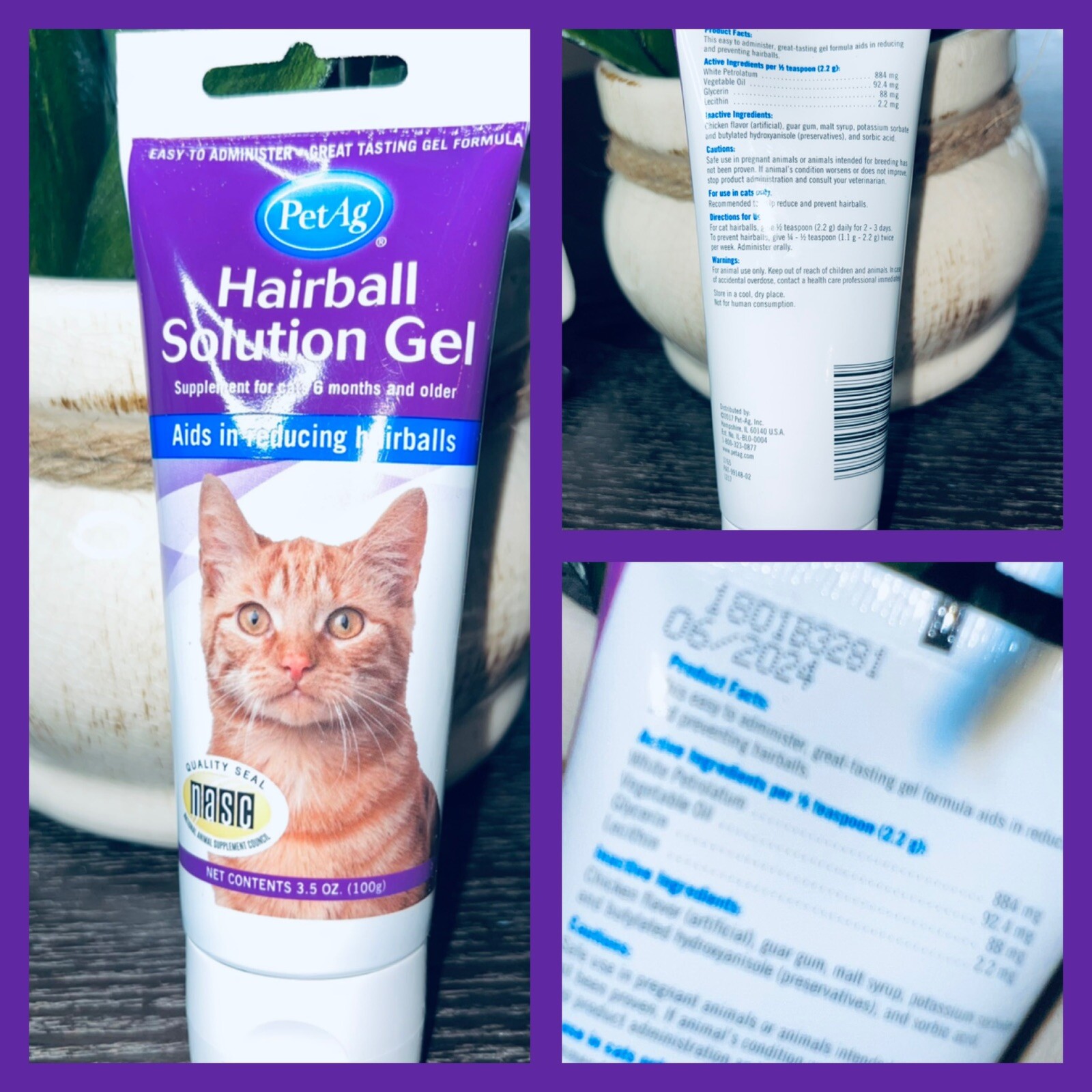 PetAg 99148 Hairball Cat Solution GEL 3.5 Oz Qty. 6 Dec 2021 for sale
