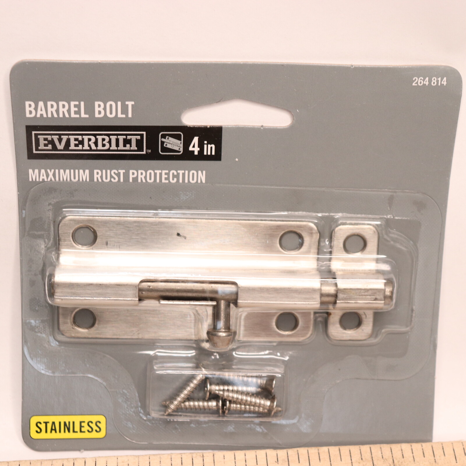 Everbilt Barrel Bolt Stainless Steel 4" 264814 eBay