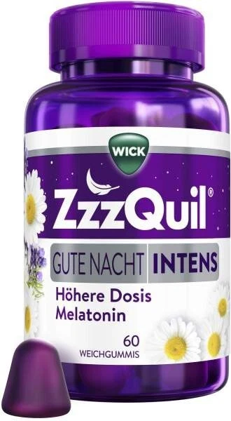 WICK ZzzQuil intens Gute Nacht 60 St, höhere Dosis, Waldfrucht, PZN 19455588