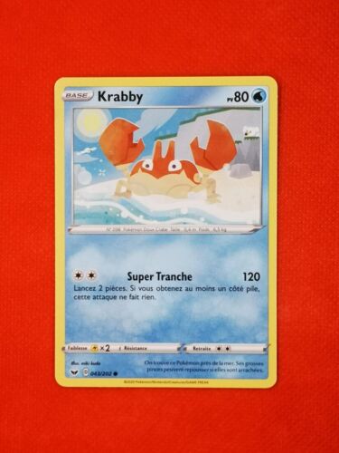 043/202 carta carta Pokemon Spada e Scudo Spada e Scudo KRABBY - Foto 1 di 1