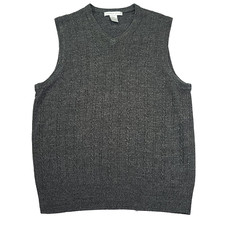 Vintage Geoffrey Beane Mens M Cable Knit Sweater Vest Pullover 90s Cabin Grandpa