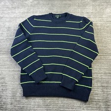 J Crew Sweater Mens Large Blue Knit Crewneck Pullover