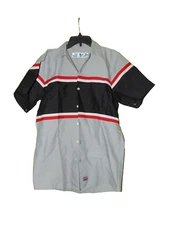 Red Kap Multi Color Button Up Work Shirt Small Short Sleeve New