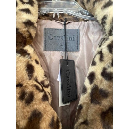 CAVALINI FAUX FUR CHEETAH COAT M RUNS 