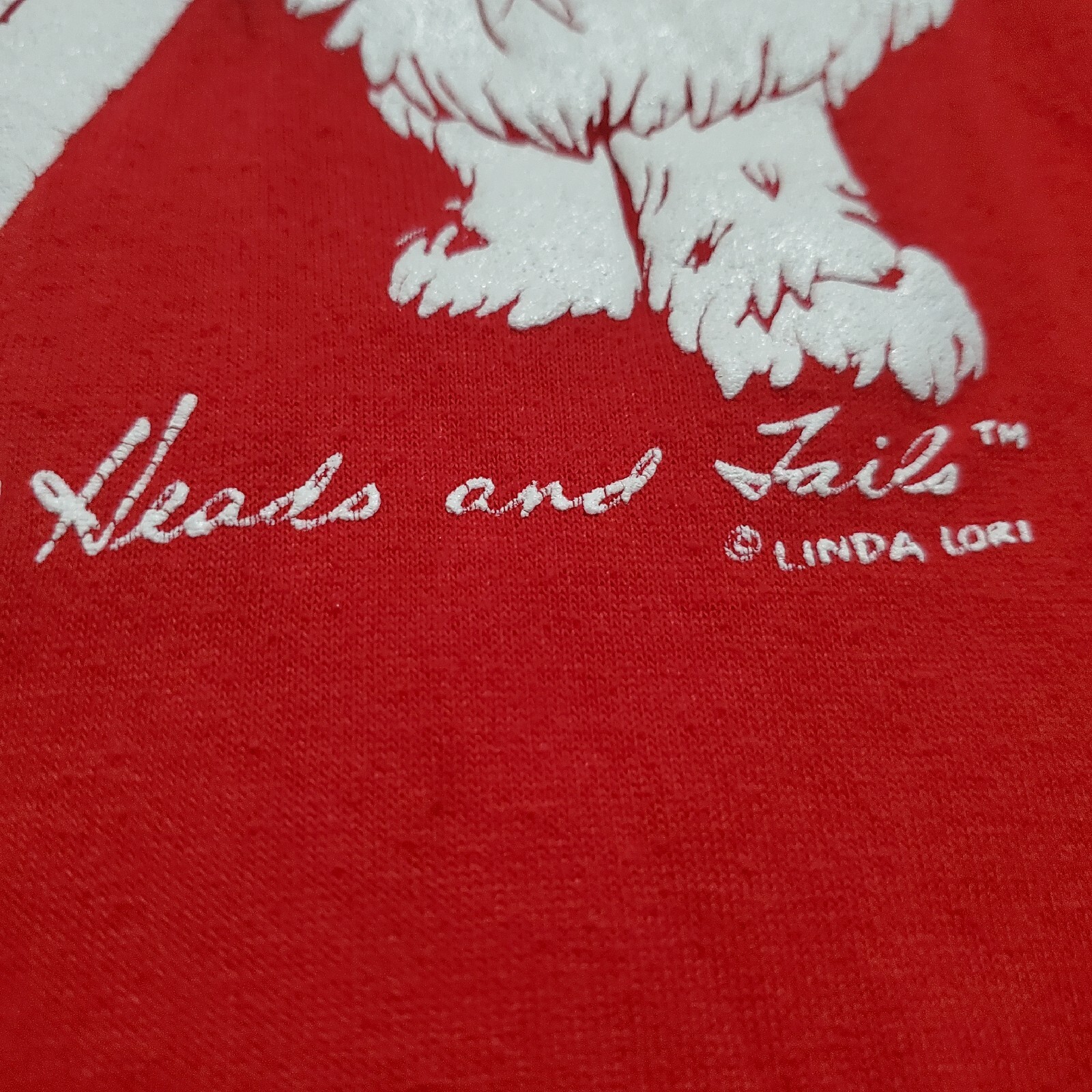 Vintage Linda Lori Heads and Tails Cat Art Shirt Size… Gem