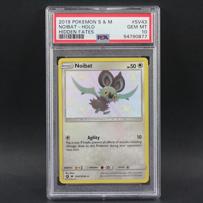 2019 Pokemon Shiny NOIBAT SV43 Sun & Moon Hidden Fates PSA 10 Gem Mint | eBay 2019 Pokemon Shiny NOIBAT SV43 Sun & Moon Hidden Fates PSA 10 Gem Mint | eBay