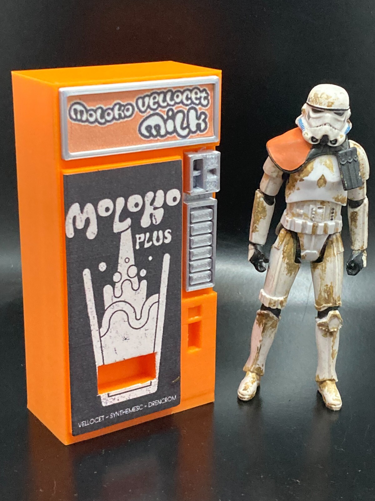 CUSTOM A CLOCKWORK ORANGE VENDING MACHINE 3.75" STAR WARS FIGURE DIORAMA (K01)