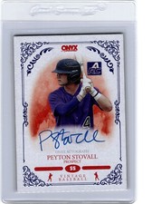 2022 Onyx Vintage AUTO Blue Ink PEYTON STOVALL Arkansas RAZORBACKS Haughton LA b