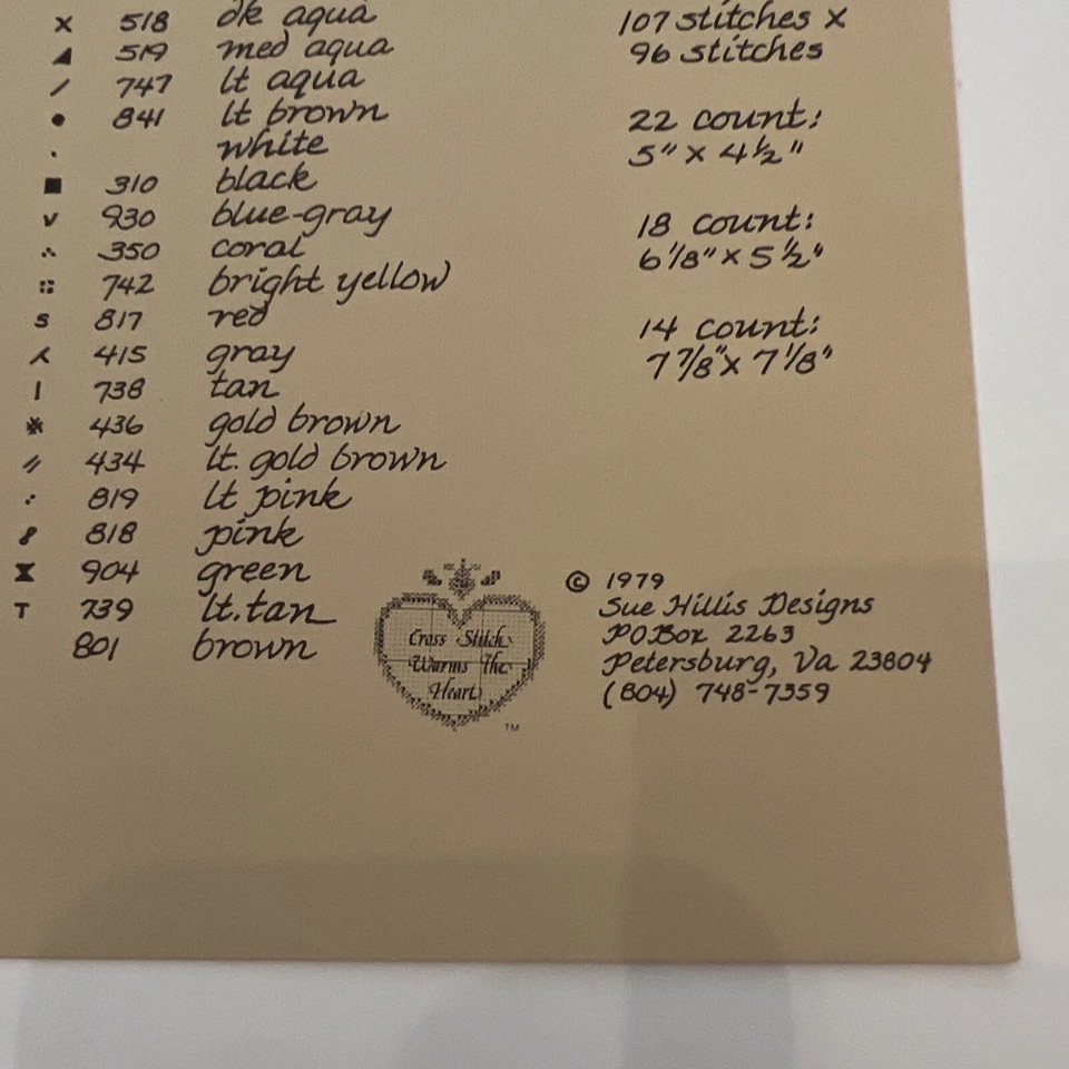 MAP OF CONNECTICUT Cross Stitch Pattern Sue Hillis Designs Vintage 1979 - Image 2 of 2