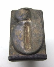 Number 6 Rubber Hand Stamp Wood Handle Store Shop School Teacher Desk Office Vtg