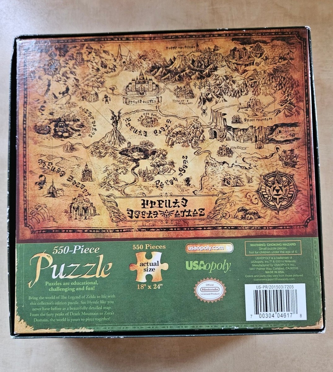 The Legend Of Zelda Usaopoly Collectors Edition Puzzle Hyrule Map