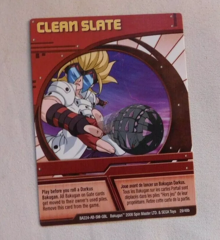 Bakugan Battle Brawlers CLEAN SLATE Ability Card 29/48b BA224 2008