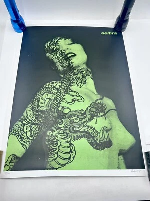 Dragon Lady von Aelhra Kunstdruck 2009 Siebdruck Poster signiert nummeriert 23/40 - Bild 1 von 4