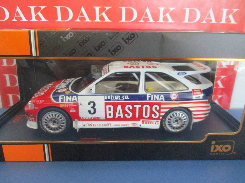 Die cast 1/18 Modellino Auto Ford Escort RS Cosworth Rally Ypres 1995 P. Snijers - Immagine 4 di 4