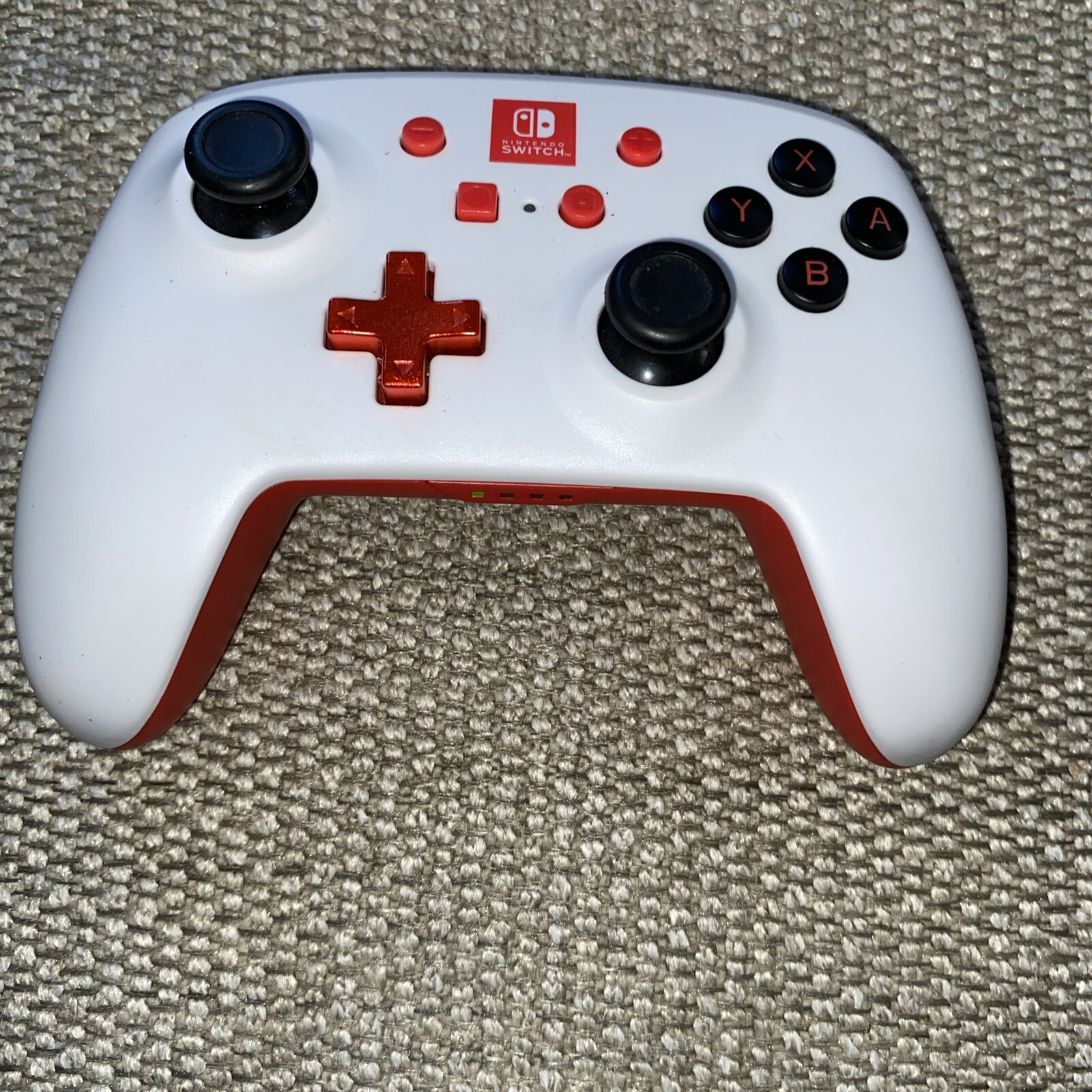 Nintendo Switch Wireless Controller (Power A) - White/Red - Used PowerA ED1-image