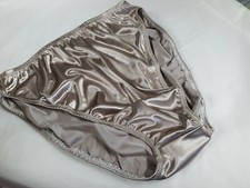 Mens Secret Satin Brief light weight Mocha Hi Rise sensual panties s m l or xl