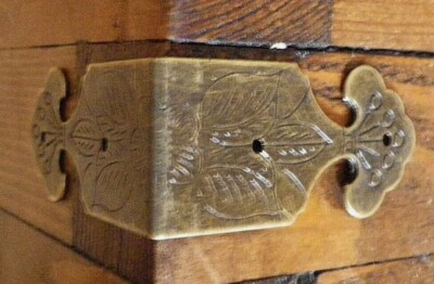  Metall Riemen Ecken C029 4er Set Vintage Antik Messing Farbe Kantenschutz